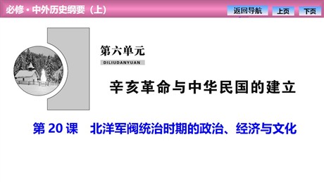 《北洋军阀统治时期的政治、经济与文化》PPT教学课件