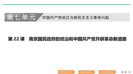 《南京国民政府的统治和中国共产党开辟革命新道路》PPT下载