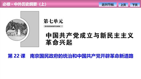 《南京国民政府的统治和中国共产党开辟革命新道路》PPT课件下载