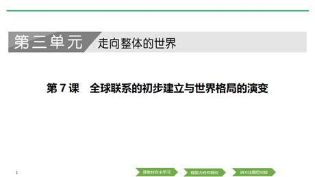 《全球联系的初步建立与世界格局的演变》PPT课件下载