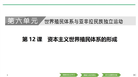 《资本主义世界殖民体系的形成》PPT课件下载
