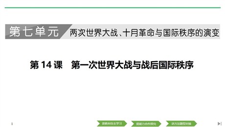 《第一次世界大战与战后国际秩序》PPT课件下载