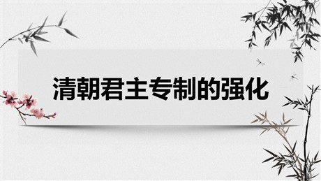 《清朝君主专制的强化》PPT课件下载