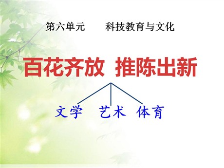 《百花齐放推陈出新》科技教育与文化PPT课件3
