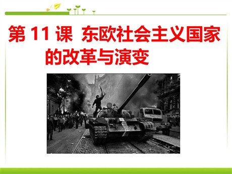 《东欧社会主义国家的改革与演变》社会主义国家的改革与演变化PPT课件2