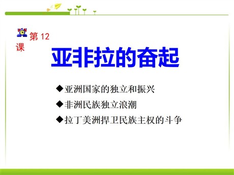 《亚非拉的奋起》亚非拉国家的独立和振兴PPT课件5
