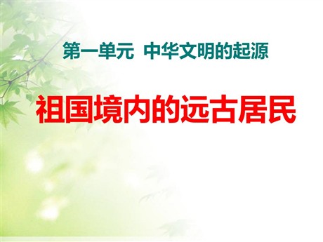 《祖国境内的远古居民》中华文明的起源PPT课件6