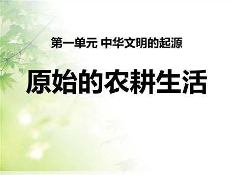《原始的农耕生活》中华文明的起源PPT课件4