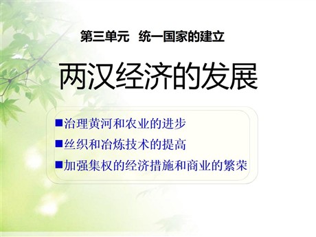 《两汉经济的发展》统一国家的建立PPT课件2