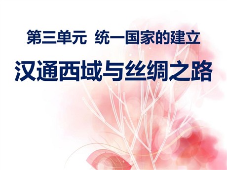 《汉通西域和丝绸之路》统一国家的建立PPT课件7