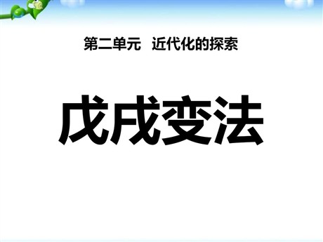 《戊戌变法》近代化的探索PPT课件4