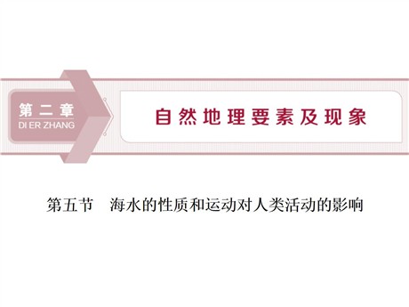 《海水的性质和运动对人类活动的影响》自然地理要素及现象PPT