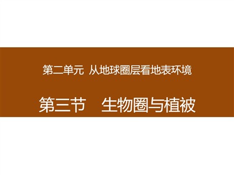 《生物圈与植被》从地球圈层看地表环境PPT