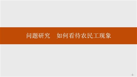 《问题研究 如何看待农民工现象》人口PPT课件