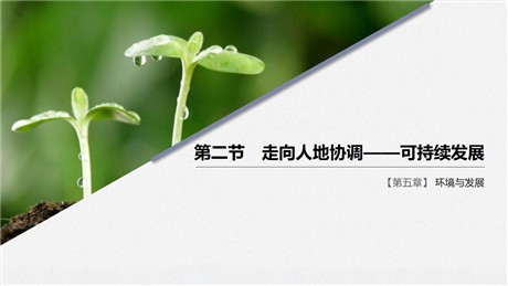 《走向人地协调——可持续发展》环境与发展PPT