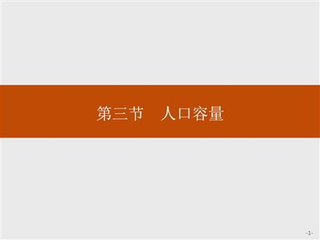 《人口容量》人口与地理环境PPT课件