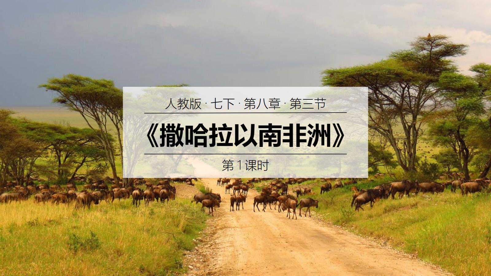 《撒哈拉以南非洲》东半球其他的地区和国家PPT下载(第1课时)