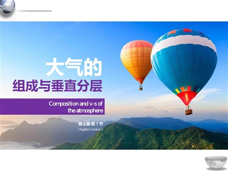 《大气的组成与垂直分层》地球上的大气PPT下载