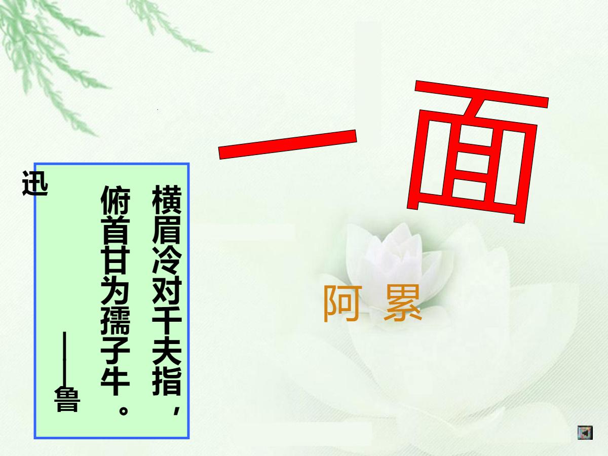 《一面》PPT课件下载4