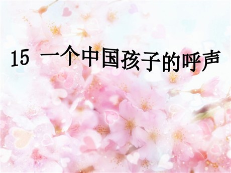 《一个中国孩子的呼声》PPT课件4