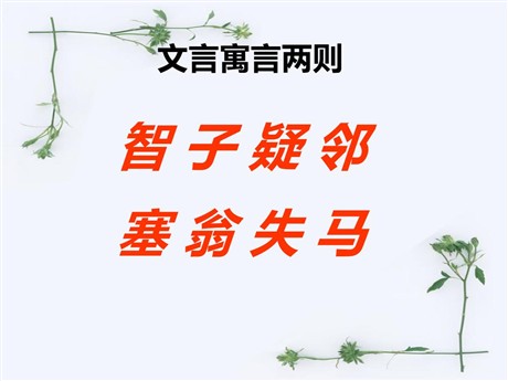 《寓言四则之智子疑邻、塞翁失马》PPT课件3