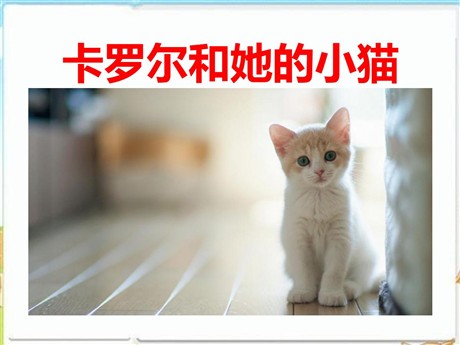 《卡罗尔和她的小猫》PPT课件7