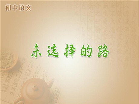 《未选择的路》PPT课件2