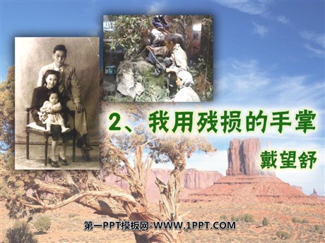 《我用残损的手掌》PPT课件4