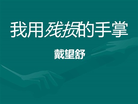 《我用残损的手掌》PPT课件8