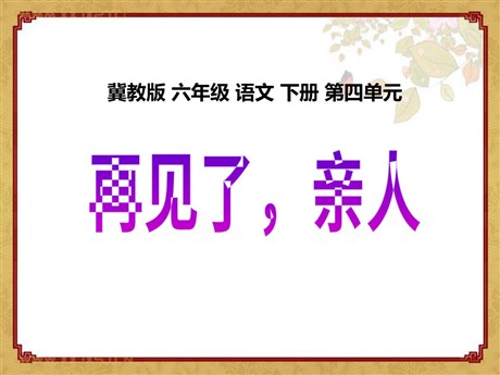 《再见了，亲人》PPT课件9
