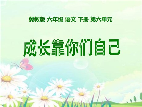 《成长靠你们自己》PPT课件