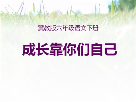 《成长靠你们自己》PPT课件3