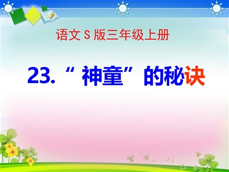 《“神童”的秘诀》PPT课件3