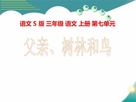 《父亲树林和鸟》PPT课件2