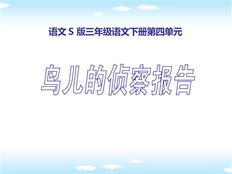 《鸟儿的侦察报告》PPT课件7