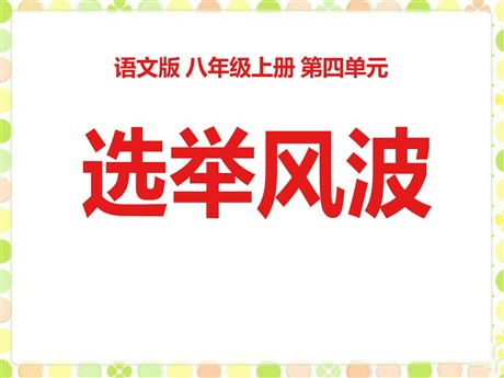 《选举风波》PPT课件