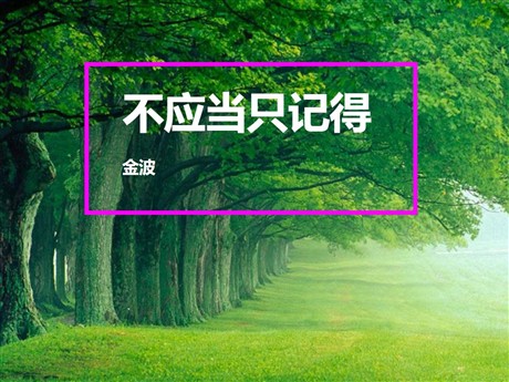 《不应当只记得》PPT课件