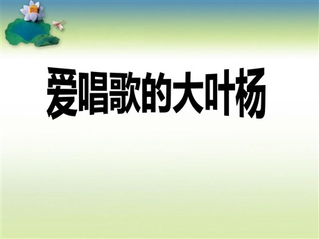 《爱唱歌的大叶杨》PPT课件