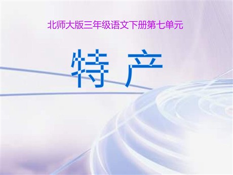 《特产》PPT课件