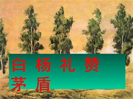 《白杨礼赞》PPT课件7