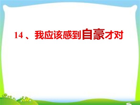 《我应该感到自豪才对》PPT课件4