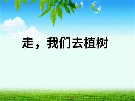《走，我们去植树》PPT课件3
