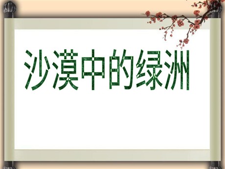 《沙漠中的绿洲》PPT课件5