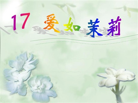 《爱如茉莉》PPT课件3