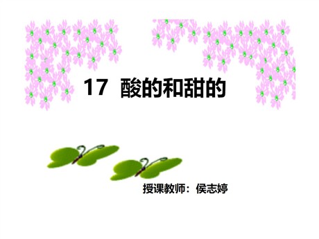 《酸的和甜的》PPT教学课件下载2