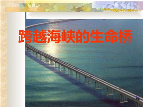 《跨越海峡的生命桥》PPT课件下载3