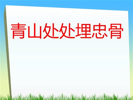 《青山处处埋忠骨》PPT课件下载2