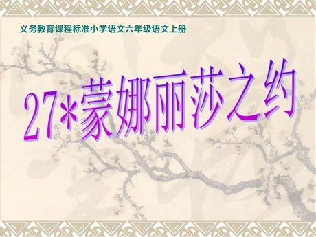 《蒙娜丽莎之约》PPT课件