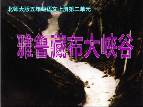 《雅鲁藏布大峡谷》PPT课件