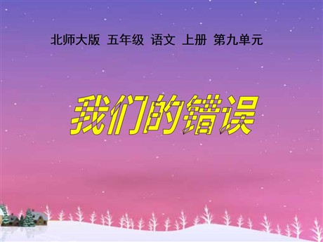 《我们的错误》PPT课件2